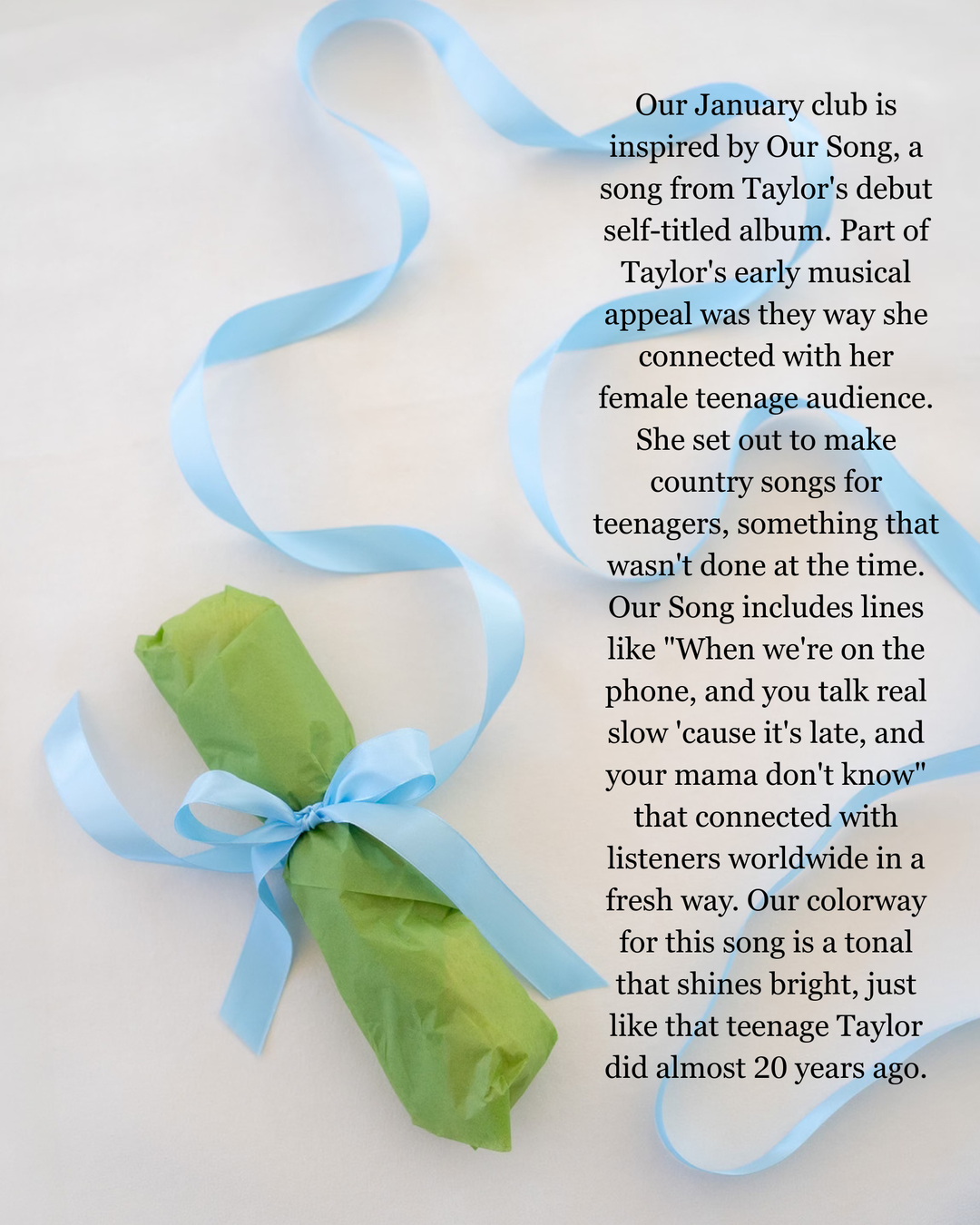 The Eras Yarn Club: January (tonal)