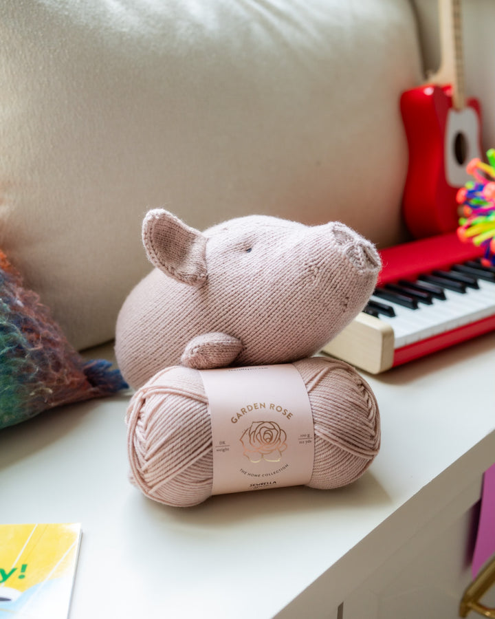 knit pig, knit softie, knit animal, knit stuffie