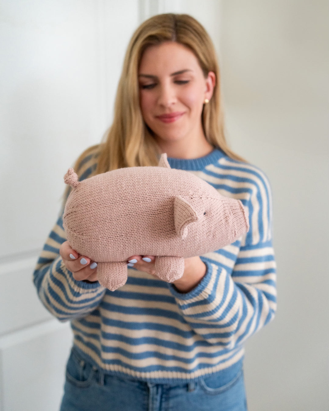 knit pig, knit softie, knit animal, knit stuffie