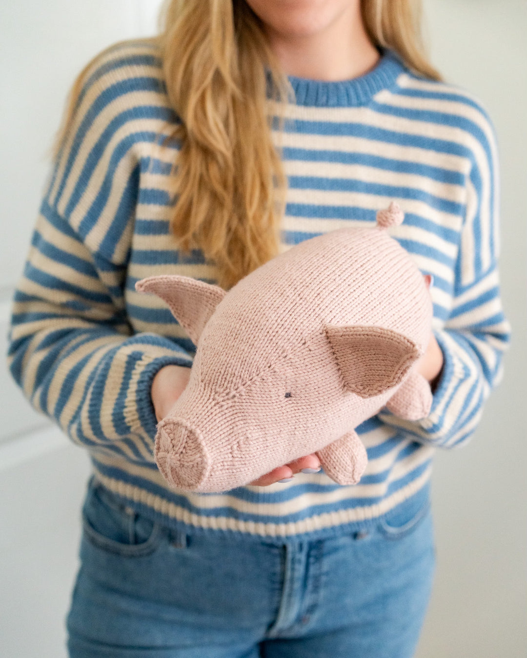 knit pig, knit softie, knit animal, knit stuffie