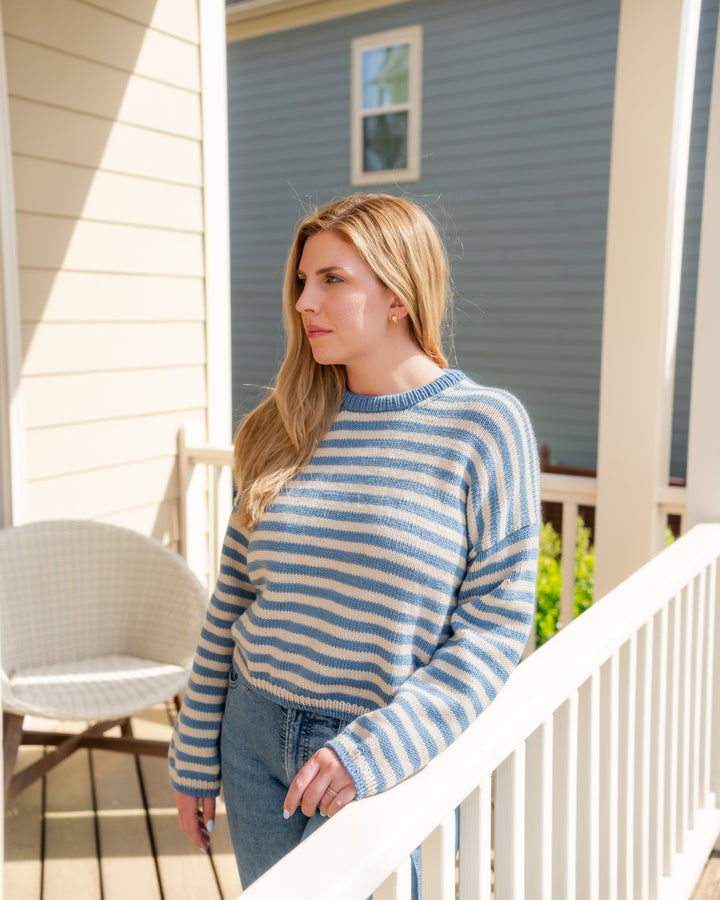 Olga Sweater, Petiteknit Olga, Olga Kit, Stripe Knit Sweater