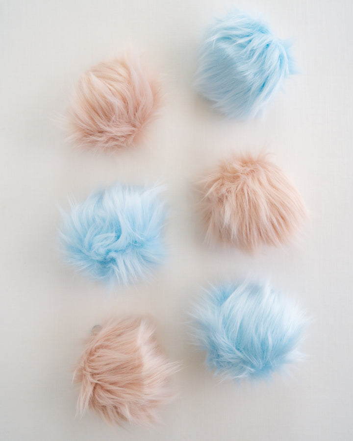 faux fur poms