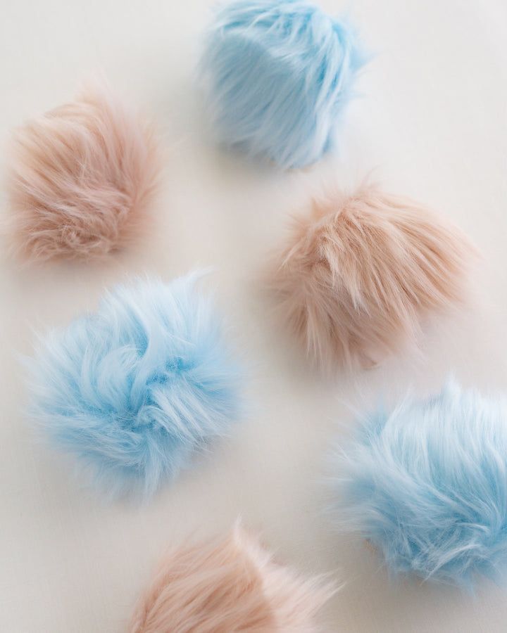 faux fur poms