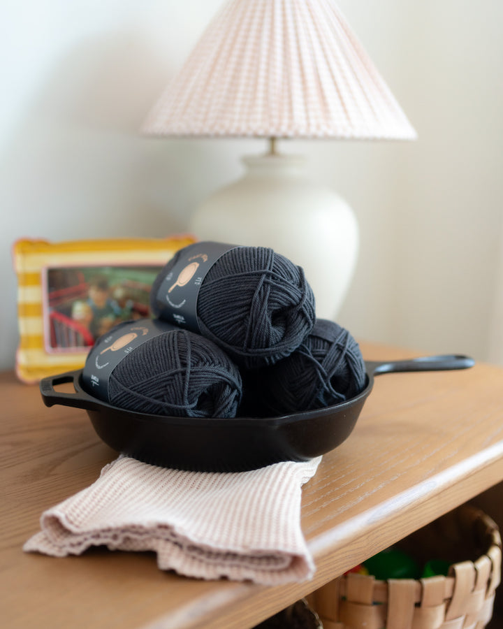 black cast iron yarn for knitting in dk weight