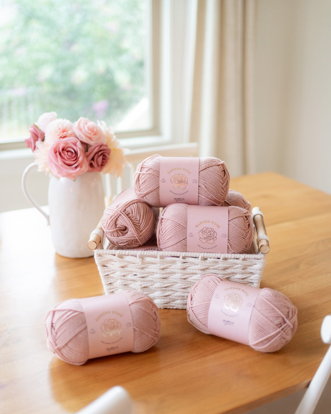 blush neutral dk weight merino wool yarn