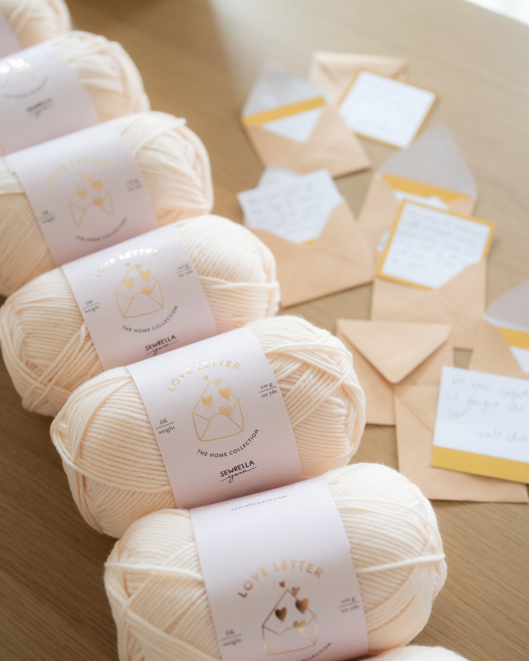 Cream colored merino yarn for the home collection in DK weight