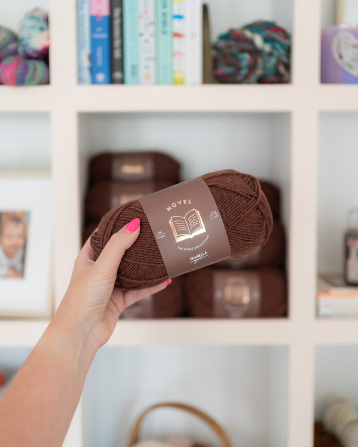 dk weight brown merino wool yarn