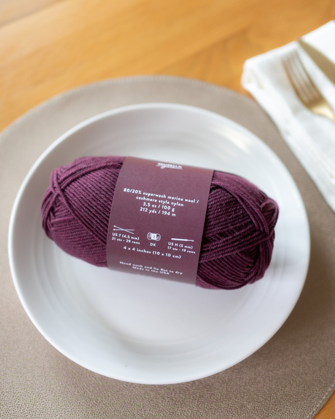 dk weight merino burgundy yarn for crochet