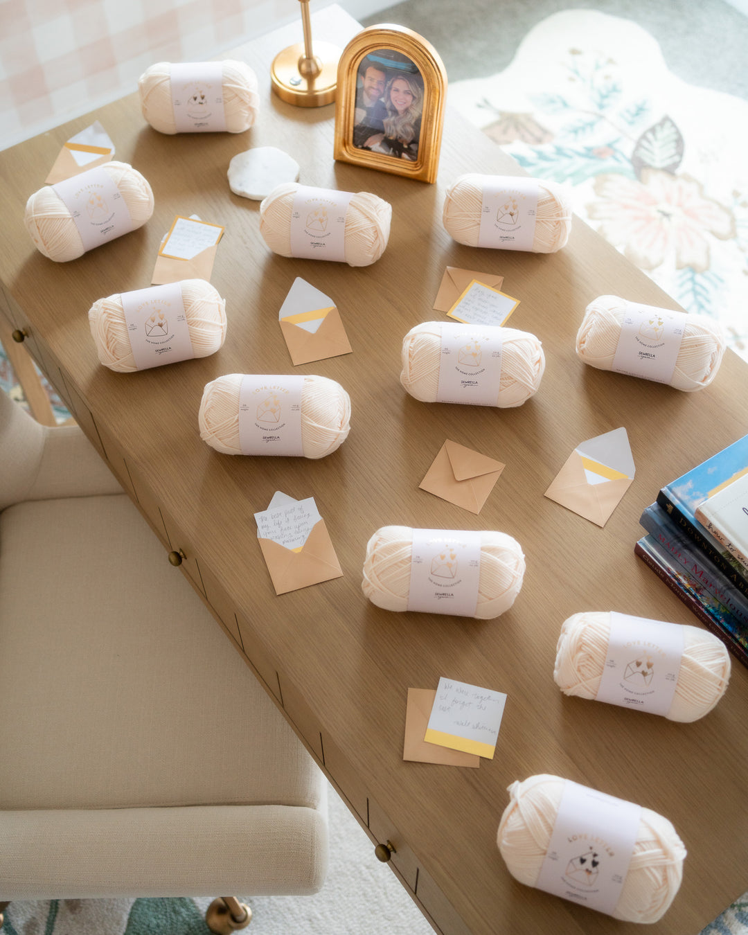 Ivory merino wool yarn in DK weight for the home collection