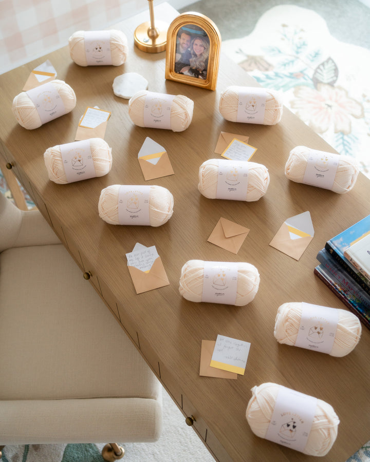 Ivory merino wool yarn in DK weight for the home collection