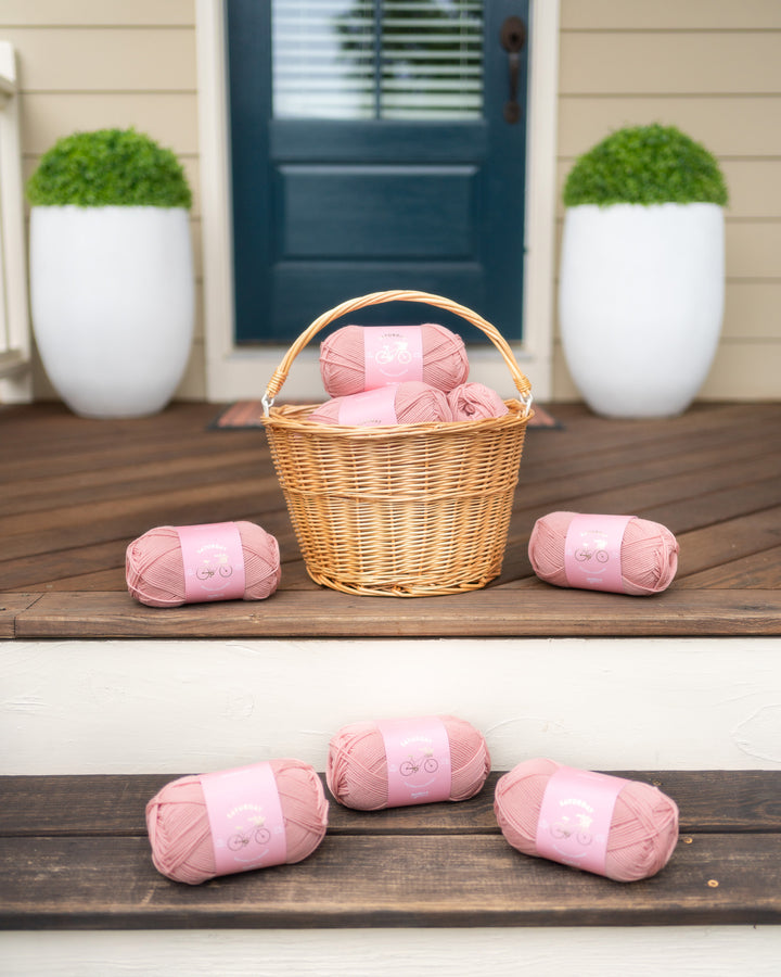 knitting yarn pink wool saturday