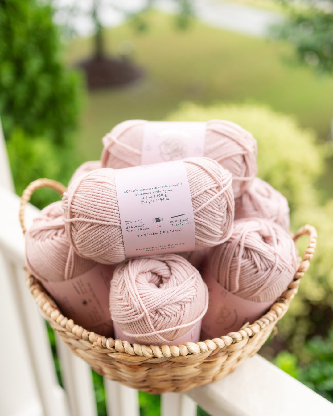 neutral blush superwash merino wool