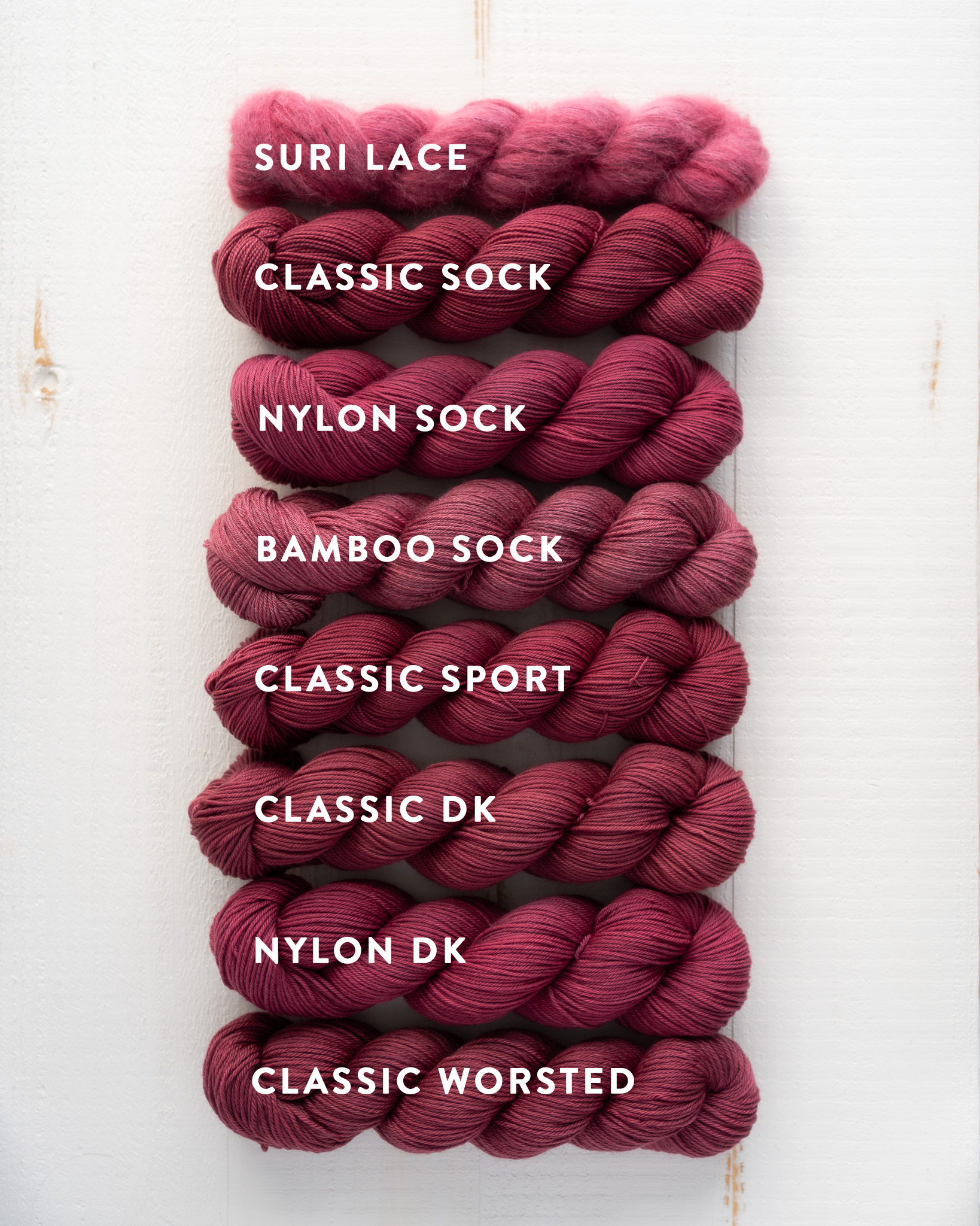sewrella yarn; pinot noir; fingering; dk;