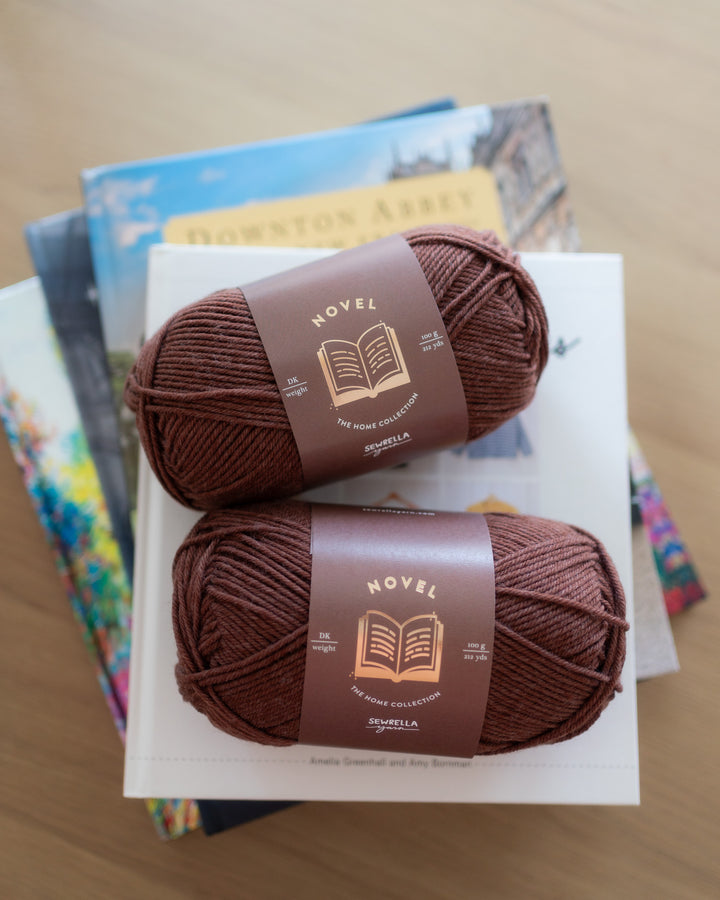 rich chocolate brown superwash merino wool yarn