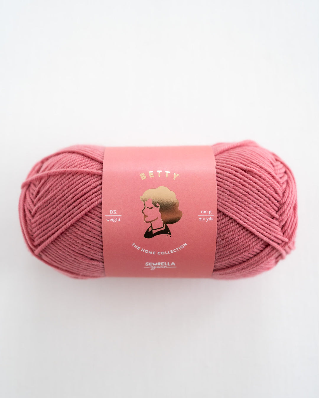 mauve pink rose yarn in dk weight for knitting and crochet