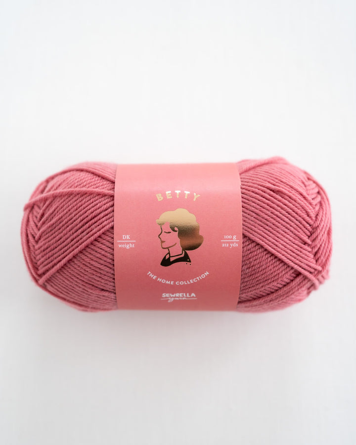 mauve pink rose yarn in dk weight for knitting and crochet