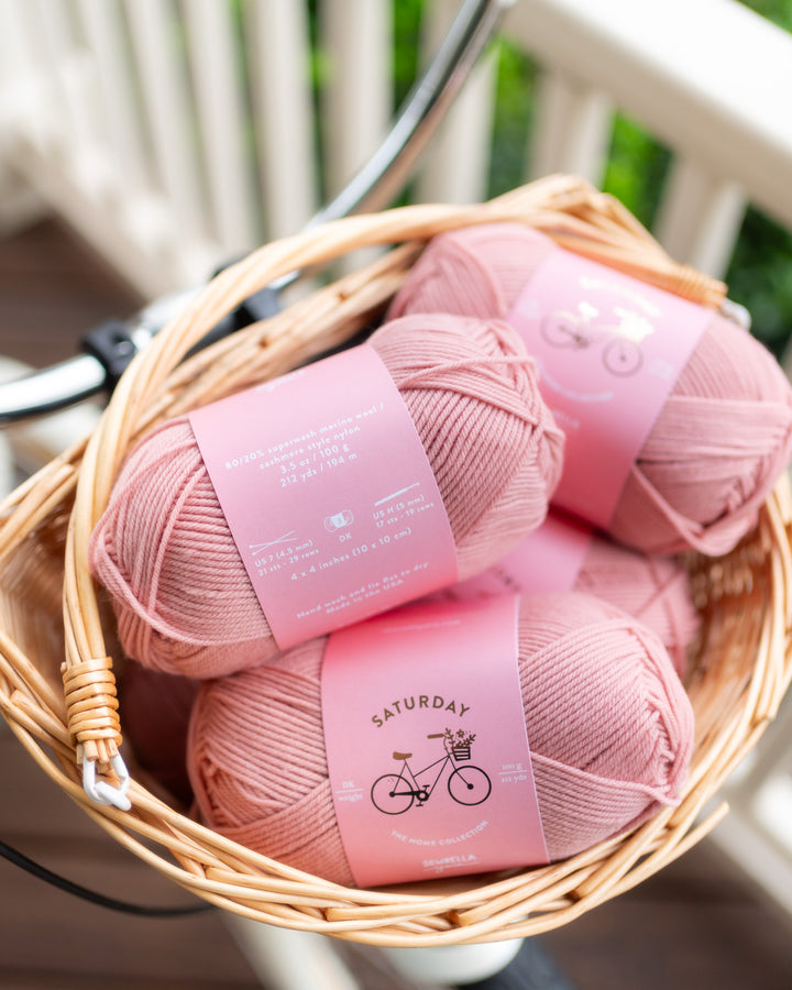 saturday pink dk merino wool yarn