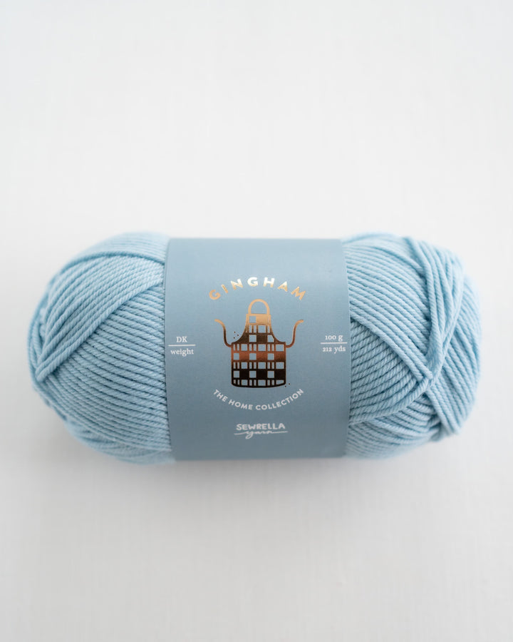 soft blue dk merino wool yarn for knitting and crochet